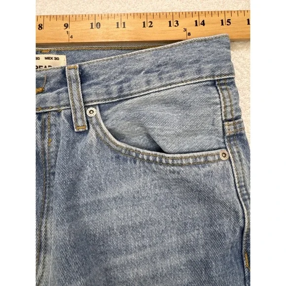 Pull & Bear Jeans Women 30x27 Blue Relaxed Fit Denim - Picture 4 of 9
